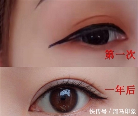  化妆@“化妆”技术有多重要？第一次VS一年后，网友：变化也太大了吧
