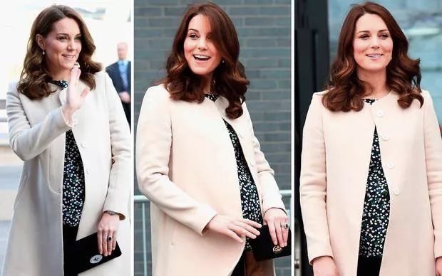 凯特王妃马上就要生，从小腹平坦到大腹便便，王妃的穿衣太经典