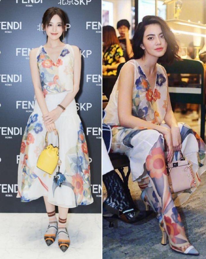 撞衫古力娜扎,谁撞谁输,一个靠脸完成时尚的女星