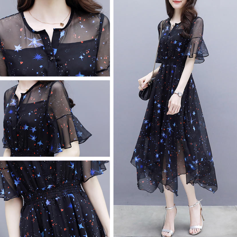 夏日里姐妹淘的各种轰趴聚会，穿上这件名媛连衣裙，让你闪耀全场