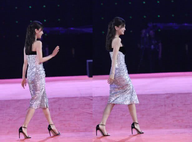 杨颖身材那么好，抹胸裙惊艳全场，网友:越来越有女人味了!