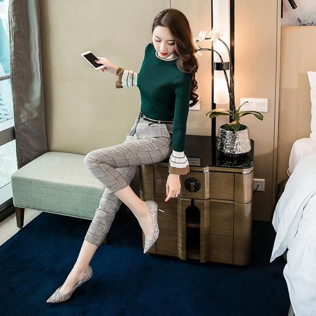 霜降了，裙子可以收起来了，看看这12款晚风套装，洋气又美嫩