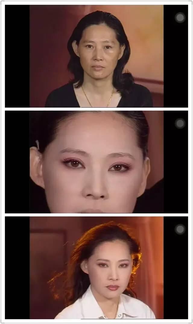 20年前化妆术，对比如今的化妆术，胸都能画，太厉害了！