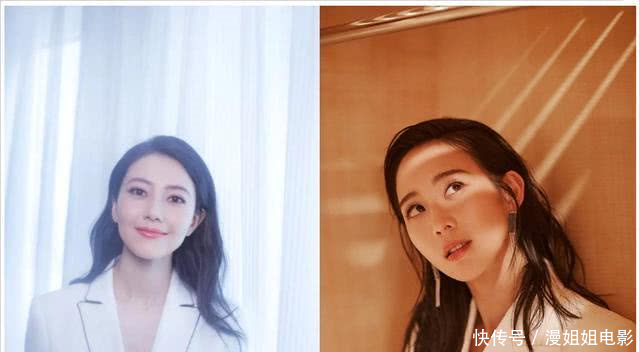 看了高圆圆的白西装，再看看张钧甯，真想对赵又廷说一句好福气