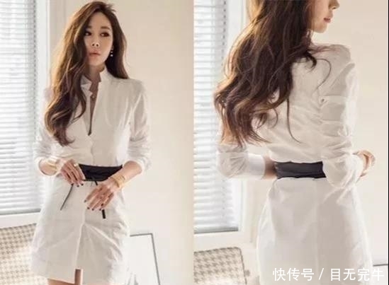 女人:五月流行一款美裙,叫“衬衫”春裙,显高显瘦显气质,女人味十足
