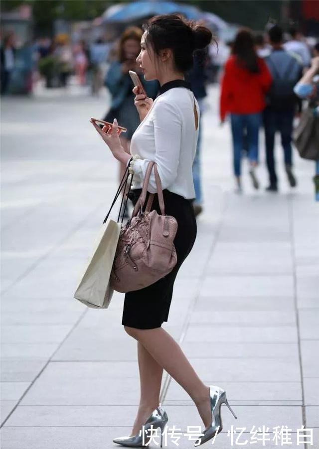  『气质』美女一双尖头高跟鞋更显示出她的气质与魅力，带着一种浪漫的飘逸