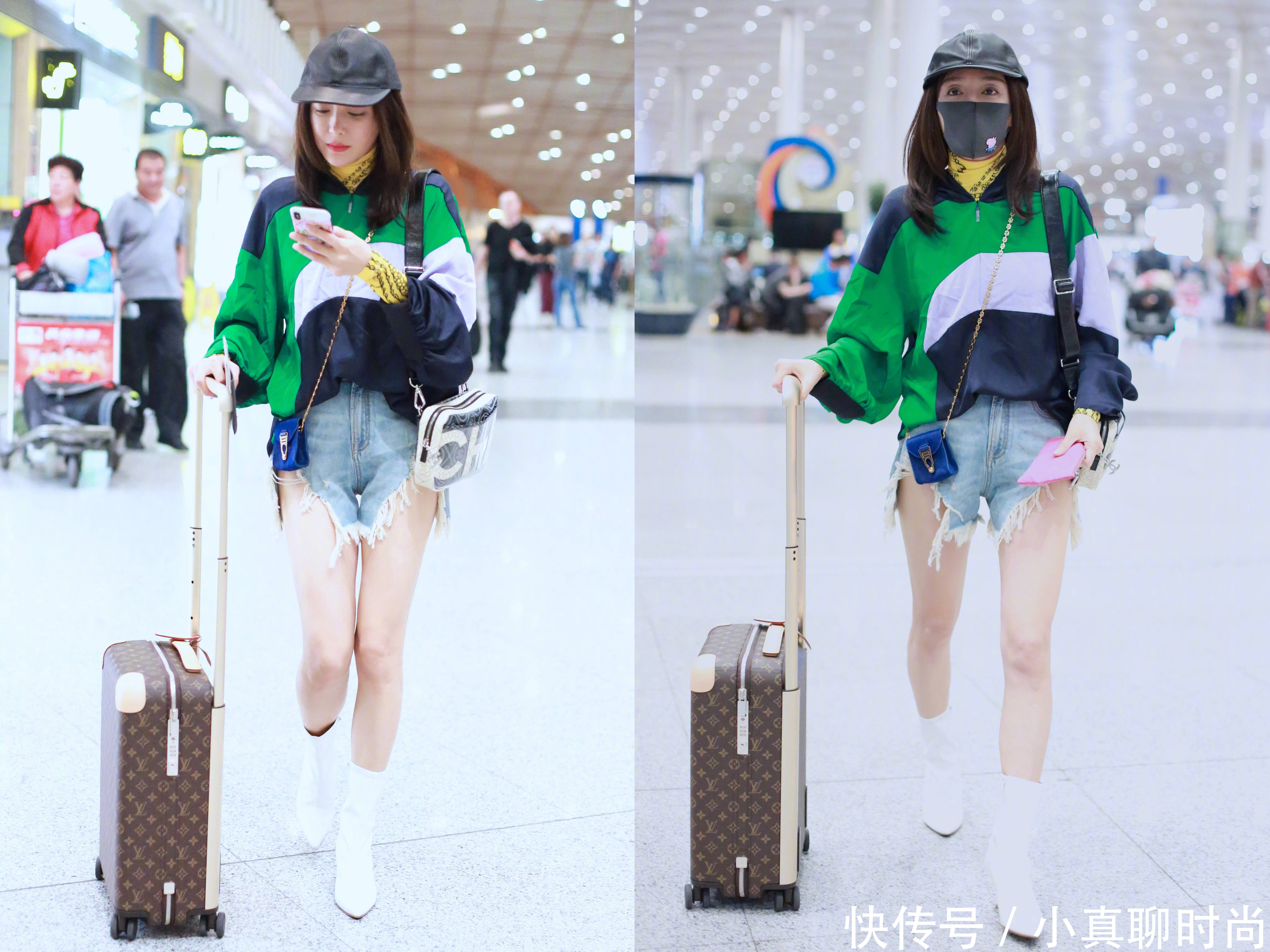 秦岚为了美太拼了,牛仔短裤剪成倒三角,网友:看腿就够了!