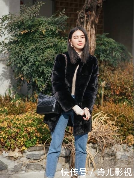 「时髦」她是泰国最美混血影后,穿老气毛皮大衣配匡威鞋,效果却意外时髦