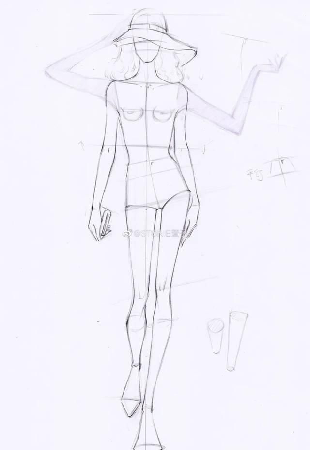  [模特的身]全新-160个服装人体动态【线稿】素材分享！（独家珍藏版）