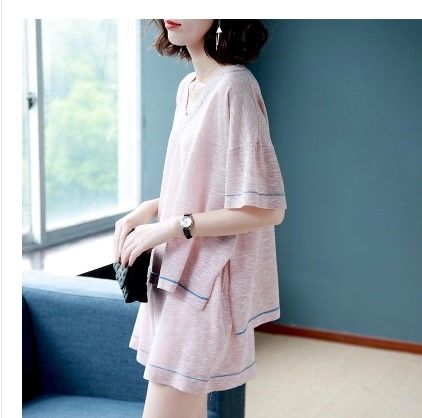 不得了，太美了!三伏天，44岁老婆穿这短裤套装，美得魅力四射