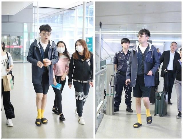 黄景瑜井柏然凉鞋+袜子是土还是时尚，不过宋茜的渔网袜才是亮点