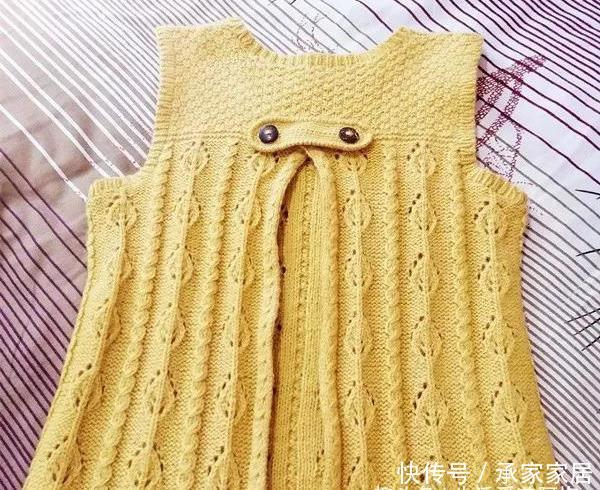 「手工」手织毛衣也可以很时尚,小心机的后开叉背心,DIY手工编织附教程