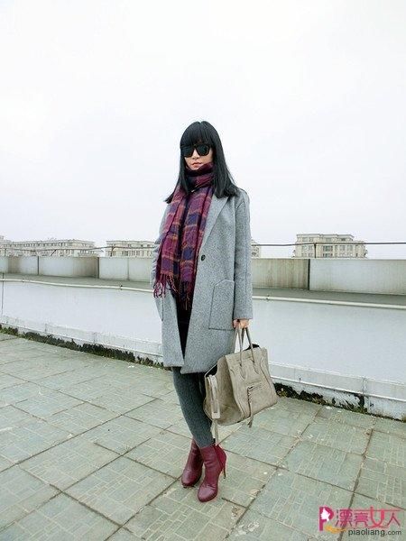  紧身裤@【尚】长毛衣外套搭配紧身裤 提升人气的装扮
