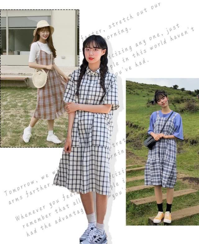  「穿搭」裙子＋运动鞋＝2020春季炸街搭配，时髦又高级，太好看了！