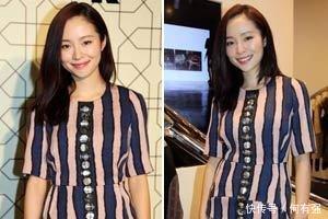 34岁江一燕厉害了！一袭蓝色连衣裙女神范十足，网友：比霍思燕美