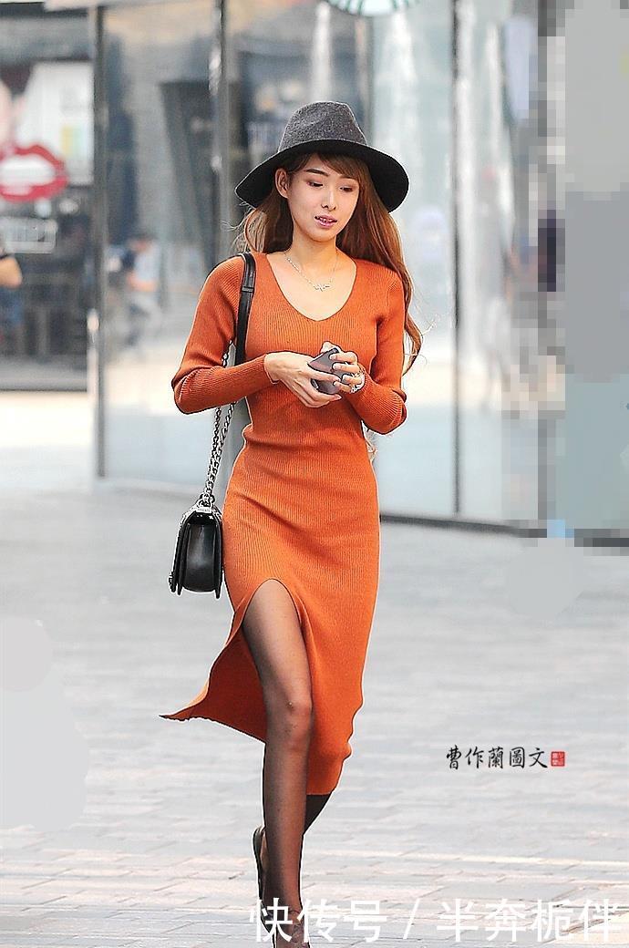  【美女】街拍：穿出超赞长腿的黑丝美女
