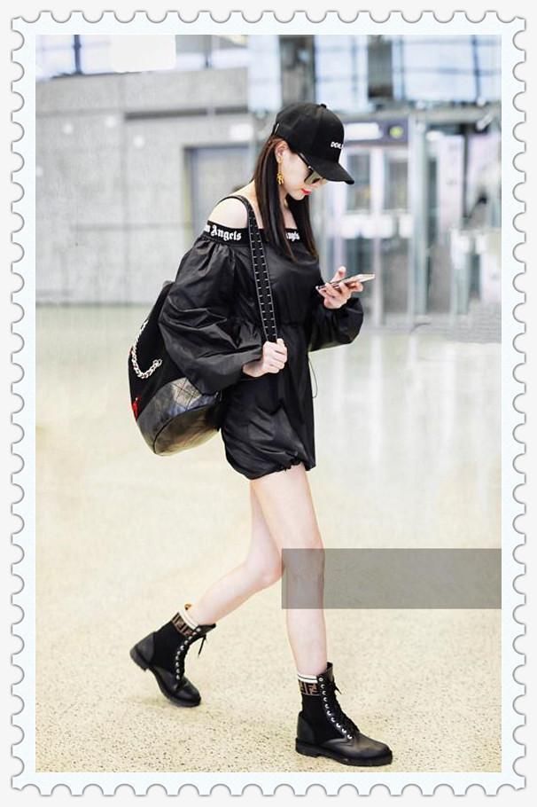 没唐嫣的体重别穿泡泡袖短裙，像沈梦辰这样胳膊比腿还粗就尴尬了