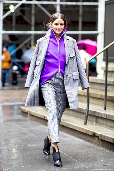 难穿系数十级的荧光色当内搭穿就很时髦了