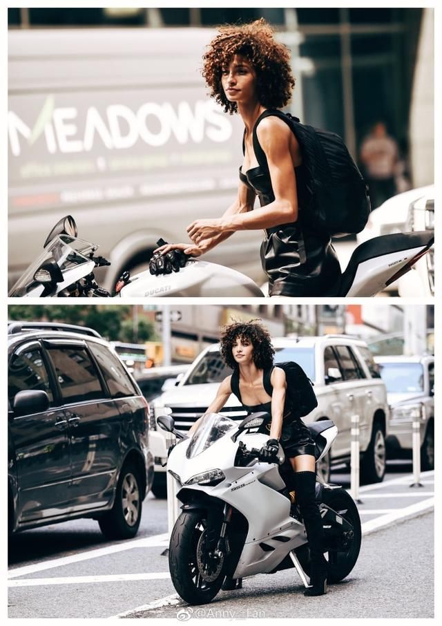 Jordan Rand机车小姐姐 穿着T恤长靴就面试了纽约时装周 酷爆了