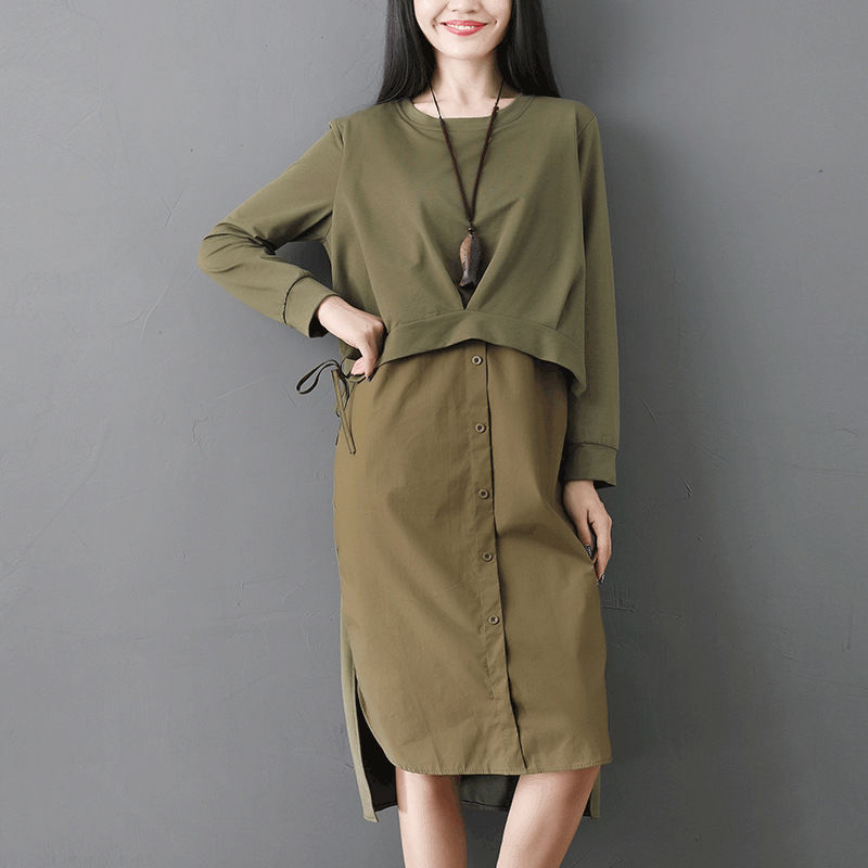 入秋早晚冷，短袖就别穿了!瞧这“秋装裙”，洋气显瘦人人夸