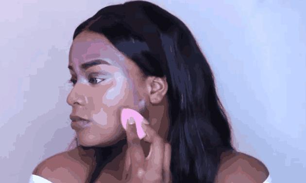 非洲女子用十斤粉自信教人化妆, 妆前妆后会怎样呢?