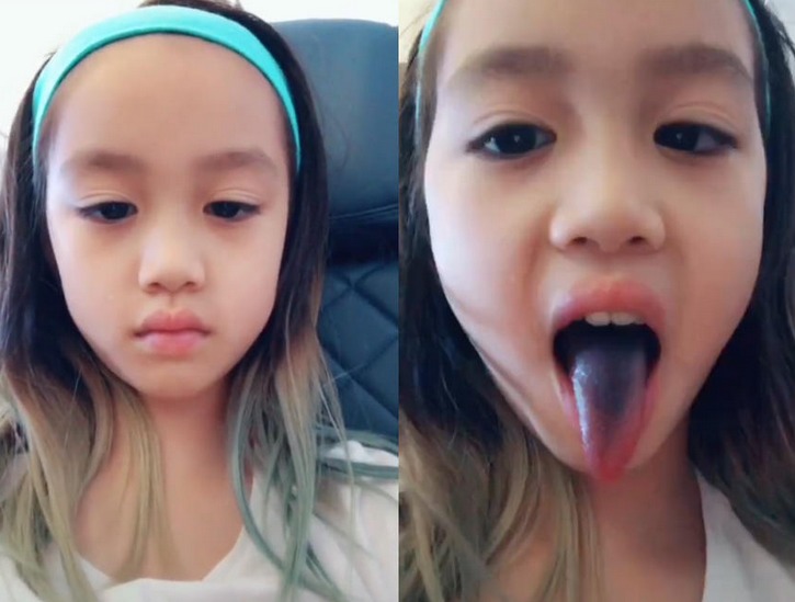 钟丽缇女儿考拉近照曝光 染发化妆变化超大