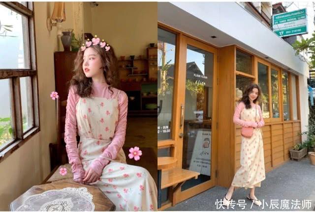 「衣裙」你还在裙子里面穿打底裤吗?衣裙叠穿法,现在流行这么搭