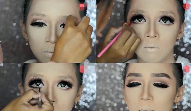 黑妹子化妆涂抹了一斤粉，秒变“芭比娃娃”，网友：真正的刷墙