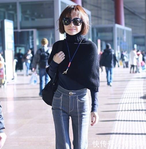 鲁豫瘦了真敢穿！毛衣到腰间就没了，网友腰细的裤子都难撑起来