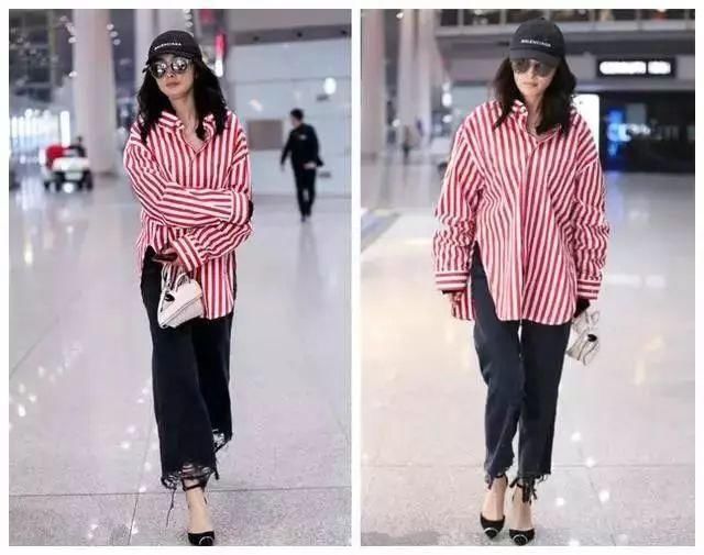 杨颖机场模仿杨幂穿病号服，结果用力过猛，被王珞丹狂甩几条街!