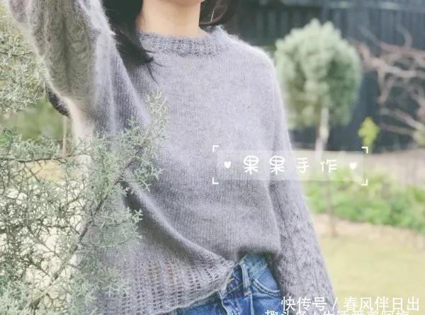  『图解』百搭的大泡泡袖套头毛衣，DIY手工棒针编织，附图解教程