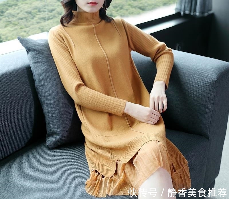 『气质』逛街这样穿:毛衣裙 羽绒服!洋气保暖不显臃肿,迷倒一片
