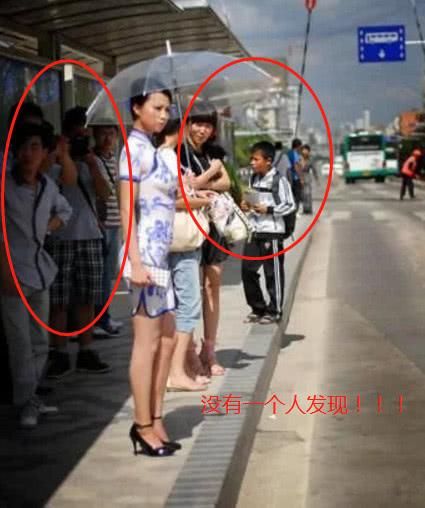穿“画”出来的旗袍上大街，人群中等公交，竟没有一个人发现
