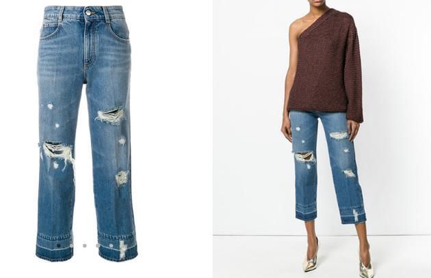 周冬雨为破洞牛仔裤代言 这么穿才能显腿长