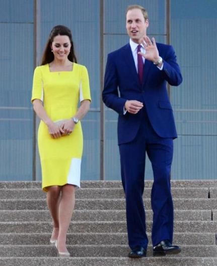 凯特王妃穿小黄裙，梅根王妃穿小黄裙，网友:气质差距太大了!