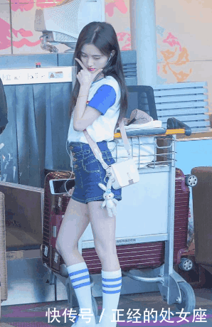 鞠婧祎真的有76斤吗, 蚂蚁腰、筷子腿, 穿短裤系最后一个扣都松