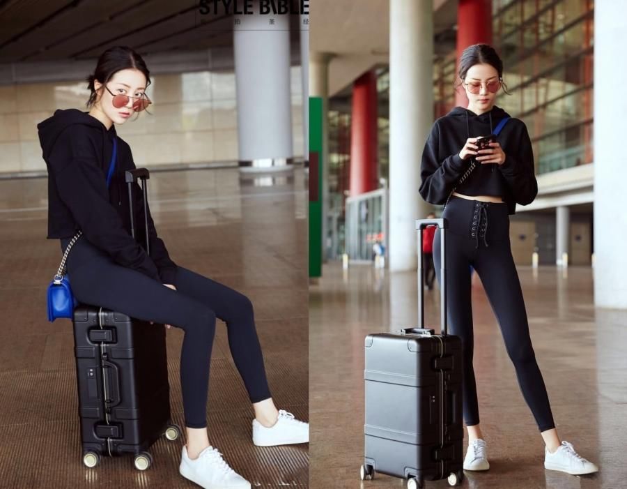 李溪芮厉害了!硬生生把瑜伽裤穿成9分裤，网友:这腿我服了!