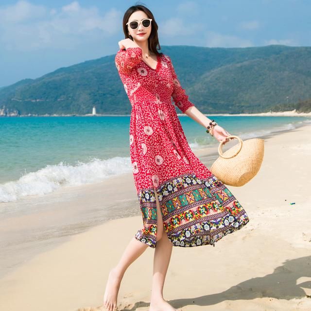 偶然发现:“玫瑰红”裙,一款比一款高贵优雅,忒适合6070后