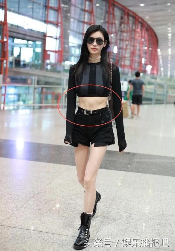 奚梦瑶有多瘦？短裤穿不满腰带缠一圈还长一大截，目测不到98斤