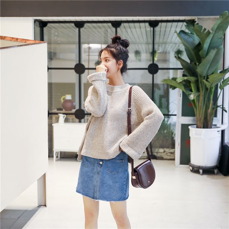 果然是我土了!马上中秋，新款针织毛衣+短裙，比套装洋气暖和