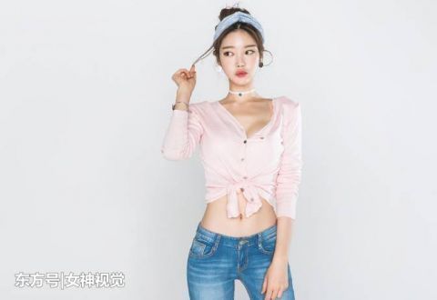  舒适■个性潮流的牛仔裤美女，潮流感十足！
