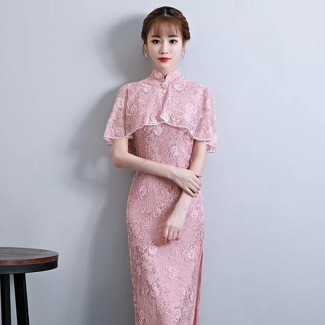 粉粉嫩嫩的秋季新款旗袍，柔美撩人，温润迷人!