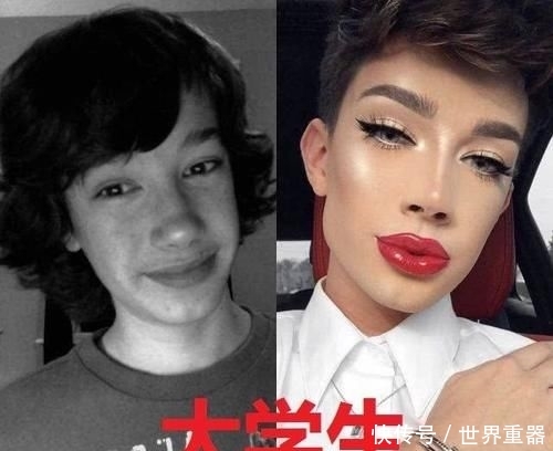 「难看」男生化妆,小学生vs初中生vs高中生vs大学生,网友:难看