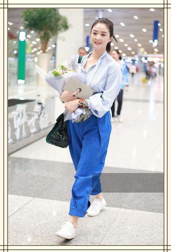 当180斤郑欣宜和110斤蒋欣同穿阔腿裤，网友：微胖真的不用减肥！