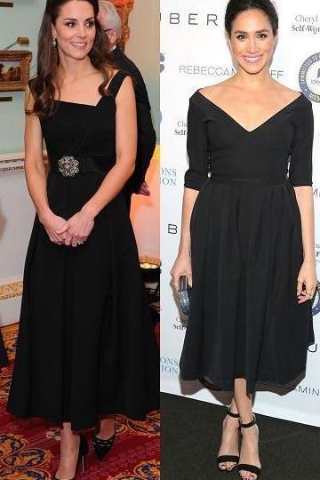 看了梅根的小黑裙, 再看看凯特王妃, 网友: 没气质最好不要乱穿!