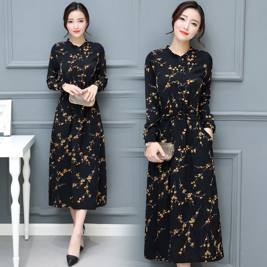 不骗你，刚上新的秋裙比旗袍还美，60后女人穿，百搭好看还减龄