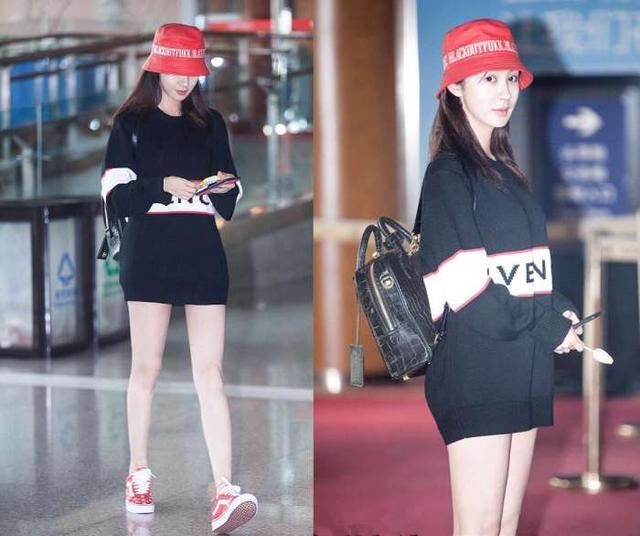 李菲儿这裤子穿得也太大胆了吧，网友的目光全被锁定！