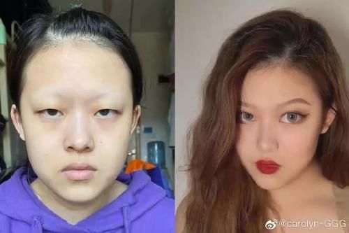  简直■女生化妆前vs化妆后的区别！简直不敢相信自己的眼睛，这是换头吧