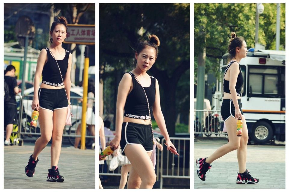 姑娘，你穿着运动背心短裤不像是逛街，更像是来跑步的