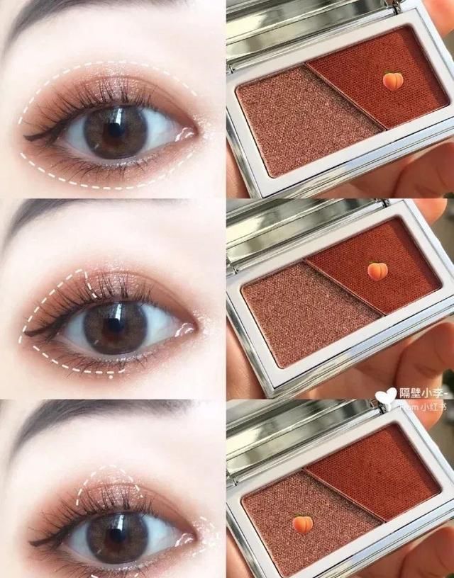 『最简单』眼妆初学者必看!双色眼影画法教学,两色眼影原来有4种画法